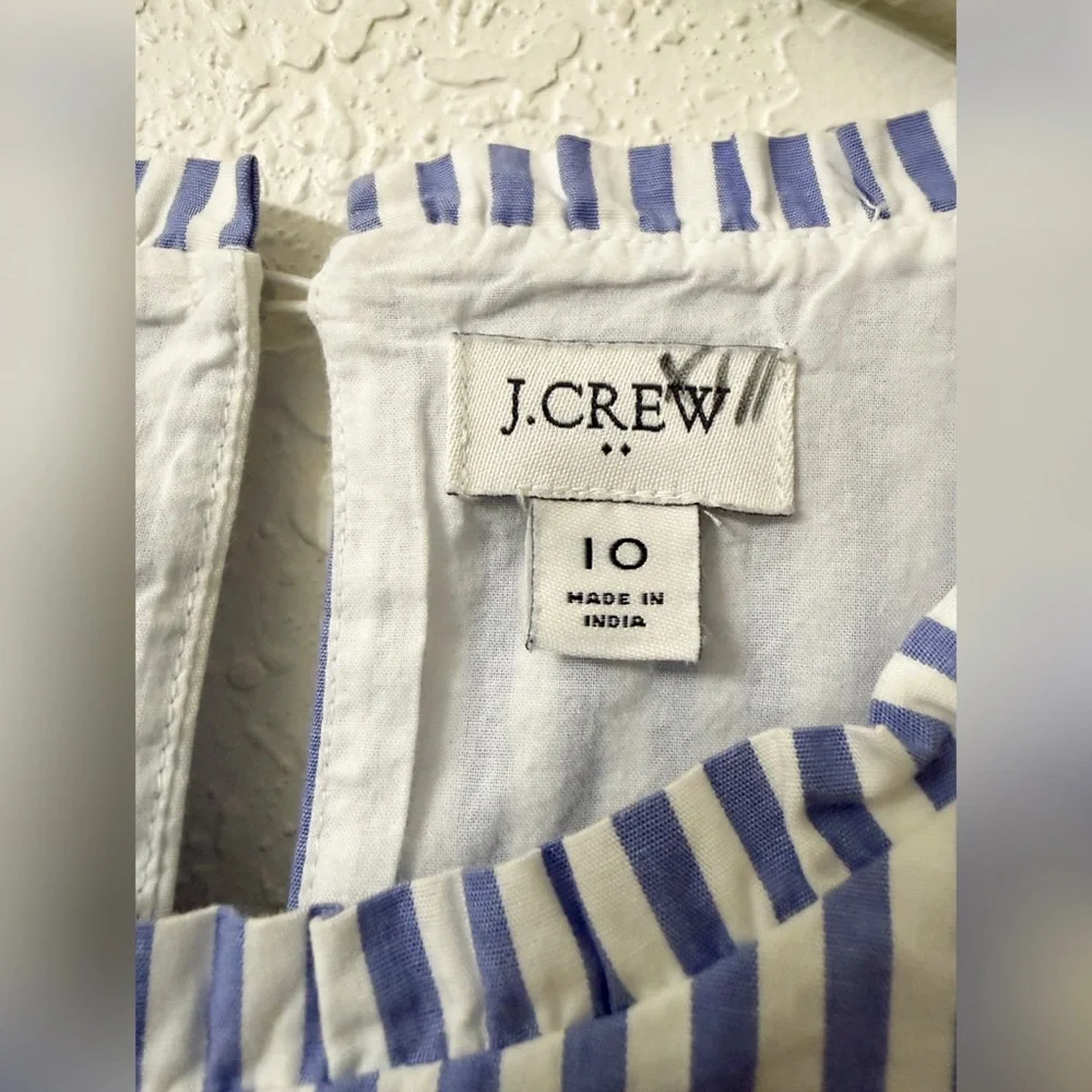 J. Crew Sleeveless Tiered Midi Dress in Cotton Poplin - 10 - Picture 9 of 13